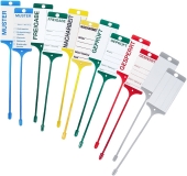 Warenanhnger 8 x 3,5 cm, mit Aufdruck, farbig