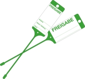 Warenanhnger 8 x 3,5 cm, mit Aufdruck, farbig