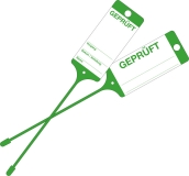 Warenanhnger 8 x 3,5 cm, mit Aufdruck, farbig