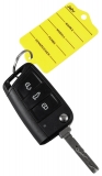 Schlsselanhnger &quote;Card&quote; 7,1 x 3,9 cm, farbig