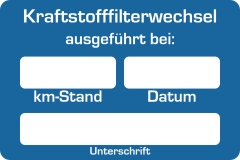 Kundendienst-Etiketten / Service-Aufkleber fr KFZ-Betriebe