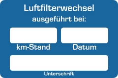Kundendienst-Etiketten / Service-Aufkleber fr KFZ-Betriebe