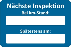 Kundendienst-Etiketten / Service-Aufkleber fr KFZ-Betriebe