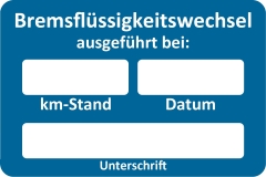 Kundendienst-Etiketten / Service-Aufkleber fr KFZ-Betriebe