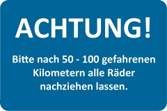 Kundendienst-Etiketten / Service-Aufkleber fr KFZ-Betriebe
