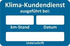 Kundendienst-Etiketten / Service-Aufkleber fr KFZ-Betriebe